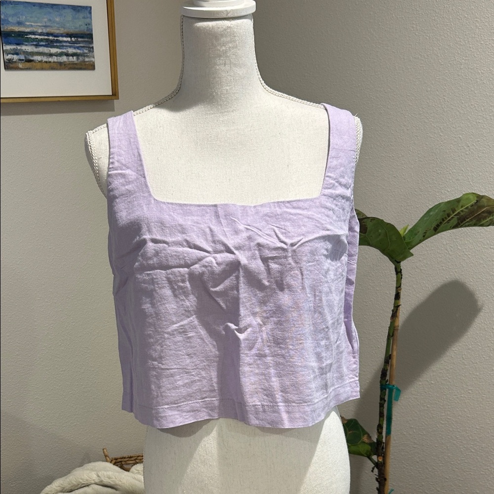 Old Navy Light Purple Square Neck Tank Top
